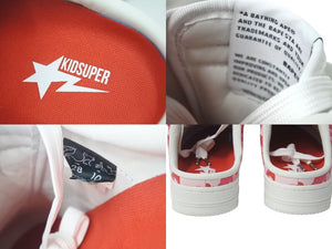 新品未使用 A BATHING APE アベイシングエイプ スニーカー BAPE × KIDSUPER BAPE STA CLOG ベイプ サイズ8 ピンク 中古 4b000678
