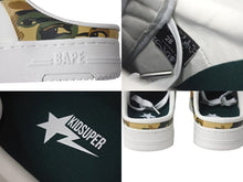Load image into Gallery viewer, 新品未使用 A BATHING APE アベイシングエイプ スニーカー BAPE × KIDSUPER BAPE STA CLOG ベイプ サイズ8 カモ柄 迷彩 中古 4b000679