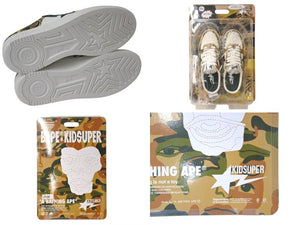 新品未使用 A BATHING APE アベイシングエイプ スニーカー BAPE × KIDSUPER BAPE STA CLOG ベイプ サイズ8 カモ柄 迷彩 中古 4b000679