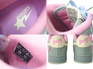 新品未使用 A BATHING APE アベイシングエイプ スニーカー BAPE × KIDSUPER BAPE STA ベイプ サイズ8 マルチカラー 中古 4b000683