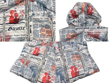 Load image into Gallery viewer, 極美品 JOHN GALLIANO ジョンガリアーノ ニュースペーパーファーベスト ホワイト マルチカラー ポリエステル 1200W0JBJAAS2 中古 4b000685