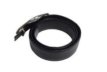 Load image into Gallery viewer, Yves Saint Laurent イヴサンローラン ベルト バックル ブランドロゴ ヴィンテージ加工 レザー メタル ブラック 美品 中古 4b000687