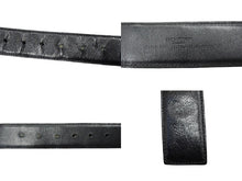 Load image into Gallery viewer, Yves Saint Laurent イヴサンローラン ベルト バックル ブランドロゴ ヴィンテージ加工 レザー メタル ブラック 美品 中古 4b000687