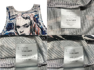 極美品 Dior ディオール レイモンドペティボン 総柄メッシュ タンクトップ ポリエステル エラスタン L 943J614C0033 中古 4b000689