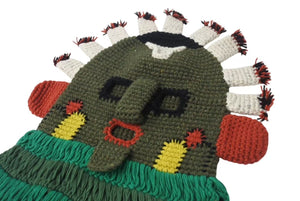 未使用 KAPITAL キャピタル ウール ハンドニット カチーノマスク バラクラバ マルチカラー 民族 中古 4b000695 