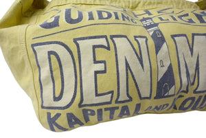 新品未使用 KAPITAL キャピタル キャンバス ニュースペーパー ショルダーバッグ イエロー 白ステッチ コットン 中古 4b000699