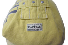 Load image into Gallery viewer, 新品未使用 KAPITAL キャピタル キャンバス ニュースペーパー ショルダーバッグ イエロー 白ステッチ コットン 中古 4b000699