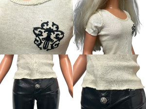 CHROME HEARTS クロムハーツ MY SIZE BARBIE W/ BLACK LEATHER PANTS マイサイズバービー ブラックレザーパンツ 人形 フィギュア 美品 中古 4b000714 