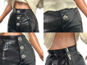 CHROME HEARTS クロムハーツ MY SIZE BARBIE W/ BLACK LEATHER PANTS マイサイズバービー ブラックレザーパンツ 人形 フィギュア 美品 中古 4b000714 