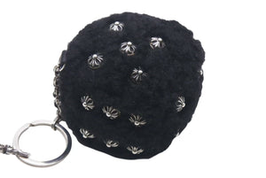 極美品 CHROME HEARTS 約クロムハーツ FUZZY DICE ファジーダイス クロスボタンダイスキーリング 重量84.3g ペーパーチェーン ダガー 中古 4b000715 