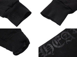 CHROME HEARTS クロムハーツ ホースシュープリント ジップアップフーディー サーマル パーカー サイズS ブラック 美品 中古 4b000717