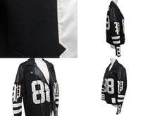 画像をギャラリービューアに読み込む, PHENOMENON フェノメノン ライダースジャケット 2015SS ナイロン ポリエステル カウレザー ブラック ホワイト サイズM 美品 中古 4b000718