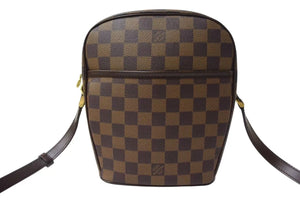 LOUIS VUITTON ルイヴィトン ショルダーバッグ ダミエエベヌ イパネマPM N51292 PVC ブラウン 中古 4b000723