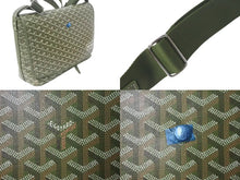 Load image into Gallery viewer, 新品未使用 GOYARD ゴヤール カペシアンMM リミテッドエディション メッセンジャーバッグ PVC レザー グリーン シルバー 金具 中古 4b000730