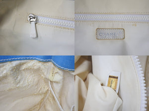 CHANEL シャネル サーフライン ラージ トートバッグ ショルダーバッグ ７番台 ココマーク キャンバス ブルー ホワイト レッド 良品 中古 4b000738