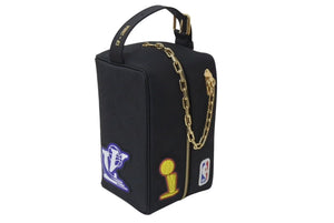 新品同様 LOUIS VUITTON ルイヴィトン LV×NBA クロークドップキット クラッチバッグ M58515 カーフレザー ブラック 中古 4b000742