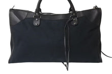 Load image into Gallery viewer, BALENCIAGA バレンシアガ ザ ワーク ハンドバッグ 132110 キャンバス レザー ブラック シルバー金具 美品 中古 4b000743