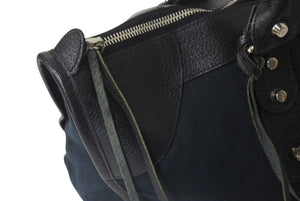 BALENCIAGA バレンシアガ ザ ワーク ハンドバッグ 132110 キャンバス レザー ブラック シルバー金具 美品 中古 4b000743