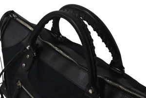 BALENCIAGA バレンシアガ ザ ワーク ハンドバッグ 132110 キャンバス レザー ブラック シルバー金具 美品 中古 4b000743