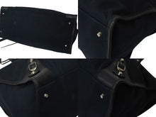 Load image into Gallery viewer, BALENCIAGA バレンシアガ ザ ワーク ハンドバッグ 132110 キャンバス レザー ブラック シルバー金具 美品 中古 4b000743