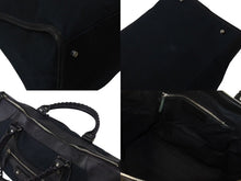 Load image into Gallery viewer, BALENCIAGA バレンシアガ ザ ワーク ハンドバッグ 132110 キャンバス レザー ブラック シルバー金具 美品 中古 4b000743