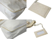 Load image into Gallery viewer, BALENCIAGA バレンシアガ ザ ファースト 2WAYハンドバッグ 103208 ハラコ レザー ラインストーン アイボリー 良品 中古 4b000744