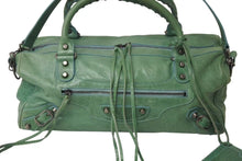 Load image into Gallery viewer, BALENCIAGA バレンシアガ The Twiggy ザ ツィギー ハンドバッグ 128523 2WAY ラムスキン グリーン 美品 中古 4b000745
