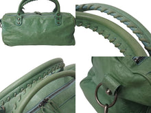 Load image into Gallery viewer, BALENCIAGA バレンシアガ The Twiggy ザ ツィギー ハンドバッグ 128523 2WAY ラムスキン グリーン 美品 中古 4b000745
