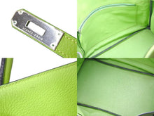 Load image into Gallery viewer, 極美品 HERMES エルメス BIRKIN バーキン35 アップルグリーン シルバー金具 トリヨンクレマンス ハンドバッグ □F刻印 中古 4b000746