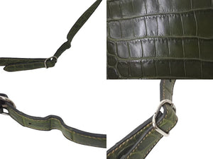 極美品 HERMES エルメス ショルダーバッグ ケリースポーツMM □D刻印 グリーン系 ニロティカス 中古 4b000747