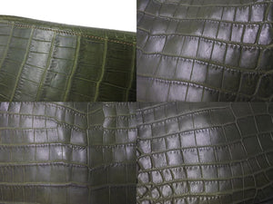 極美品 HERMES エルメス ショルダーバッグ ケリースポーツMM □D刻印 グリーン系 ニロティカス 中古 4b000747