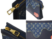 Load image into Gallery viewer, LOUIS VUITTON ルイヴィトン ポシェットヴォワヤージュ MM クラッチバッグ M45961 NIGO モノグラム ドリップデニム 美品 中古 4b000748