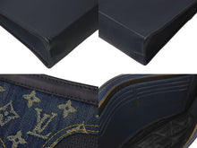 Load image into Gallery viewer, LOUIS VUITTON ルイヴィトン ポシェットヴォワヤージュ MM クラッチバッグ M45961 NIGO モノグラム ドリップデニム 美品 中古 4b000748