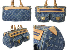 Load image into Gallery viewer, LOUIS VUITTON ルイヴィトン ネオスピーディ ハンドバッグ M95019 モノグラムデニム ゴールド金具 美品 中古 4b000751