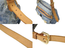 Load image into Gallery viewer, LOUIS VUITTON ルイヴィトン バギーPM ショルダーバッグ M95049 モノグラムデニム ヌメ革 ブルー ゴールド 美品 中古 4b000752