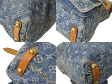 Load image into Gallery viewer, LOUIS VUITTON ルイヴィトン バギーPM ショルダーバッグ M95049 モノグラムデニム ヌメ革 ブルー ゴールド 美品 中古 4b000752
