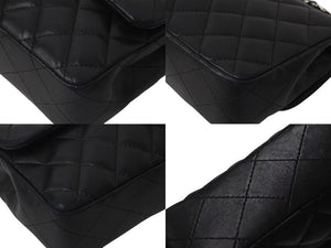 CHANEL シャネル イーストウエスト チェーンショルダーバッグ 10番台 2006年 ラムスキン ブラック シルバー金具 美品 中古 4b000759