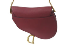 Load image into Gallery viewer, 新品同様 Christian Dior クリスチャンディオール サドルバッグ ワンショルダーバッグ 09-MA-1108 レザー ボルドー 中古 4b000760
