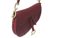 Load image into Gallery viewer, 新品同様 Christian Dior クリスチャンディオール サドルバッグ ワンショルダーバッグ 09-MA-1108 レザー ボルドー 中古 4b000760