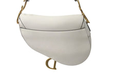 Load image into Gallery viewer, Christian Dior クリスチャンディオール サドルバッグ ワンショルダーバッグ 19XMA-0178 レザー ホワイト 美品 中古 4b000761