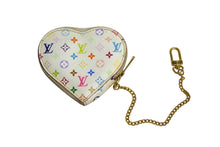 Load image into Gallery viewer, LOUIS VUITTON ルイヴィトン 村上隆 コインケース M60040 ポルトモネ クール ハート モノグラムマルチ ホワイト 美品 中古 4b000762