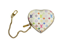 Load image into Gallery viewer, LOUIS VUITTON ルイヴィトン 村上隆 コインケース M60040 ポルトモネ クール ハート モノグラムマルチ ホワイト 美品 中古 4b000762