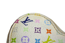 Load image into Gallery viewer, LOUIS VUITTON ルイヴィトン 村上隆 コインケース M60040 ポルトモネ クール ハート モノグラムマルチ ホワイト 美品 中古 4b000762
