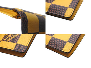 LOUIS VUITTON ルイヴィトン ポルトフォイユ ブラザNM 長財布 N40541 ダミエポップ ファレルウィリアムス イエロー 良品 中古 4b000764