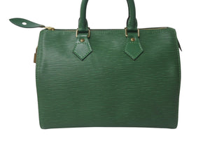 LOUIS VUITTON ルイヴィトン エピ スピーディ25 ハンドバッグ M43014 ボルネオグリーン レザー 美品 中古 4b000767