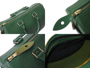 LOUIS VUITTON ルイヴィトン エピ スピーディ25 ハンドバッグ M43014 ボルネオグリーン レザー 美品 中古 4b000767