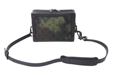 極美品 LOUIS VUITTON ルイヴィトン M55932 モノグラム ソフトトランク カモフラージュ ヴァージル アブロー ナイロン レザー 中古 4b000770