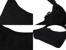 Load image into Gallery viewer, PRADA プラダ ホーボ ハンドバッグ ワンショルダーバッグ 三角ロゴプレート ブラック ナイロン 美品 中古 4b000773