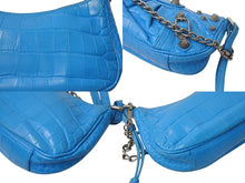 Load image into Gallery viewer, BALENCIAGA バレンシアガ Le Cagole Mini ミニ ショルダーバッグ ラインストーン ブルー カーフスキン 美品 中古 4b000775