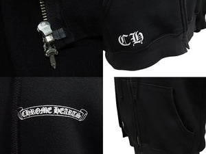 CHROME HEARTS クロムハーツ ダガージップパーカー サイズS アーチロゴ CHプラス ダブルフェイス ブラック 美品 中古 4b000784
